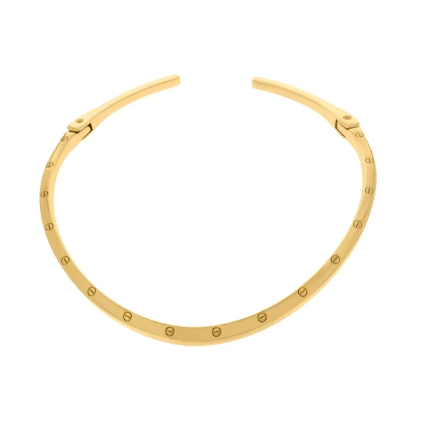 Colar Feminino dourado Dourado Banhado a Ouro 18k Elegante Presente Feminino