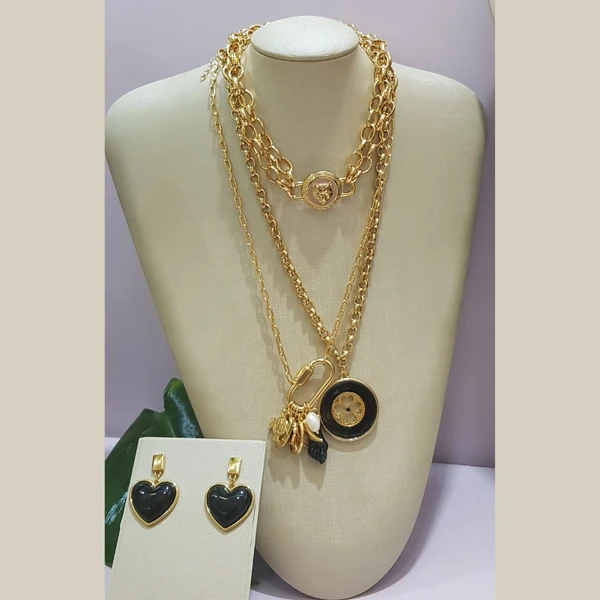 Conjunto Feminino de Colares Dourados Banhados a Ouro 18k Delicados