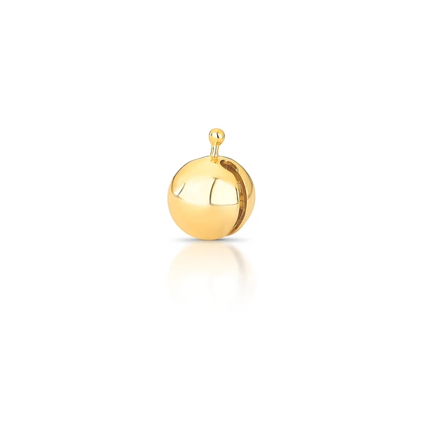 Pingente redondo liso para brinco Dourado Banhado a Ouro 18k Elegante Presente Feminino