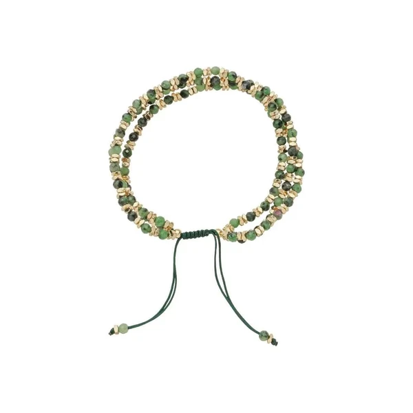 Pulseira Feminina Green Mix Dourado Banhado a Ouro 18k Elegante Presente Feminino
