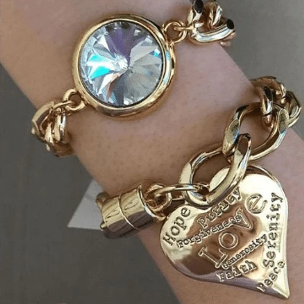 Pulseira Feminina de elos Dourado Banhado a Ouro 18k Elegante Presente Feminino