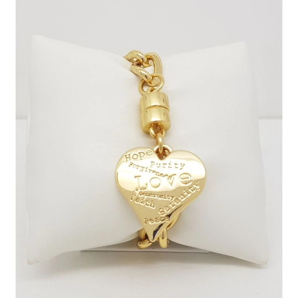 Pulseira Feminina de elos Dourado Banhado a Ouro 18k Elegante Presente Feminino