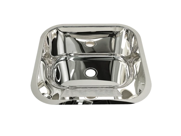 Tanque de aço inox AISI304 para lavanderia modelo S-400 Brilhante