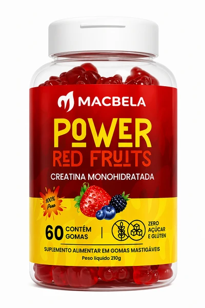 Creatina Gummy Macbela Power Red Fruits