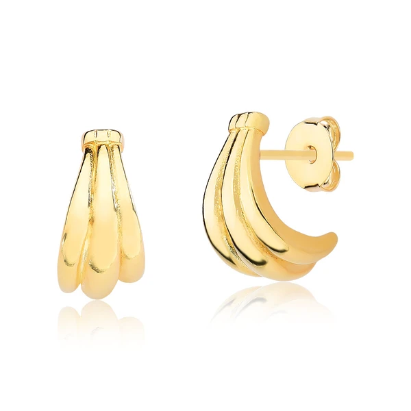 Brincos Bananas Revestido em Ouro