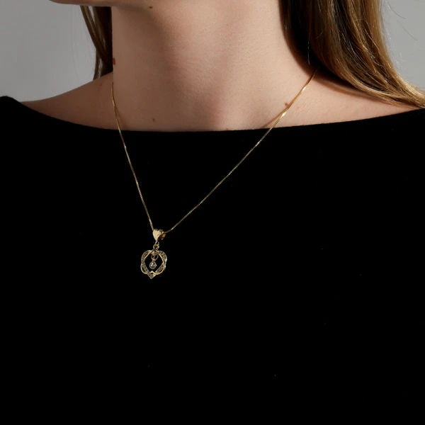 Colar Eterno Amor Revestido em Ouro