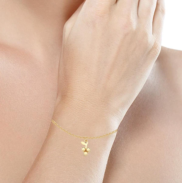 Pulseira Uvinha Revestida em Ouro