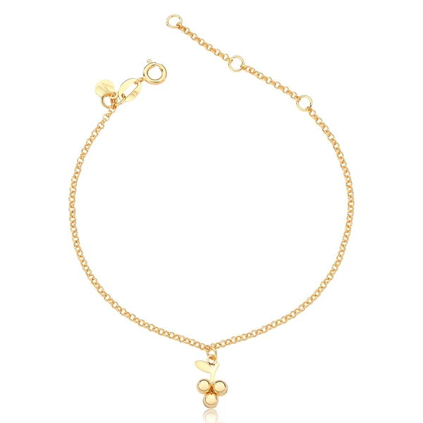 Pulseira Uvinha Revestida em Ouro
