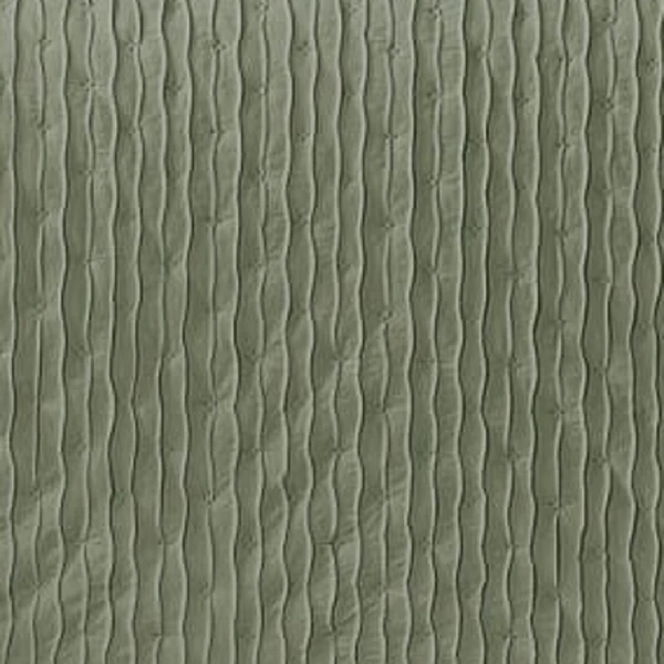 Cobre Leito Casal Plissado Dupla face 3pç Percal -Verde