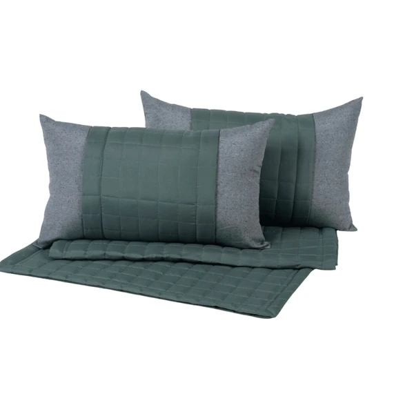 Peseira King Aurora 5 peças Percal 100% Poliéster - Verde