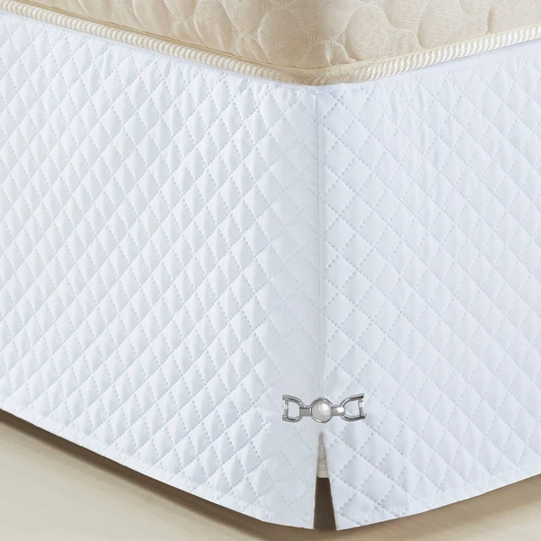 Saia Box King Olimpo matelassê costurado- Percal 200 fios - Branco