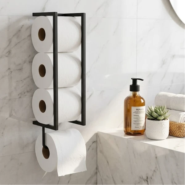Porta Papel Higiênico Suporte de Parede ou Chão Para Banheiro Lavabo