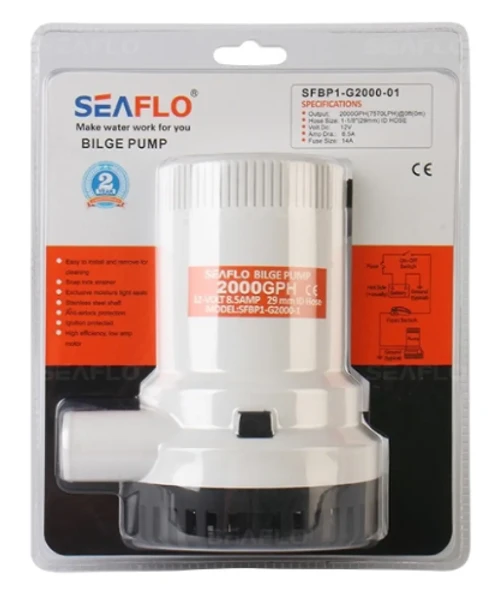 Bomba De Porao Seaflo 2000gph 12v 8.5a 01s Barco Lancha