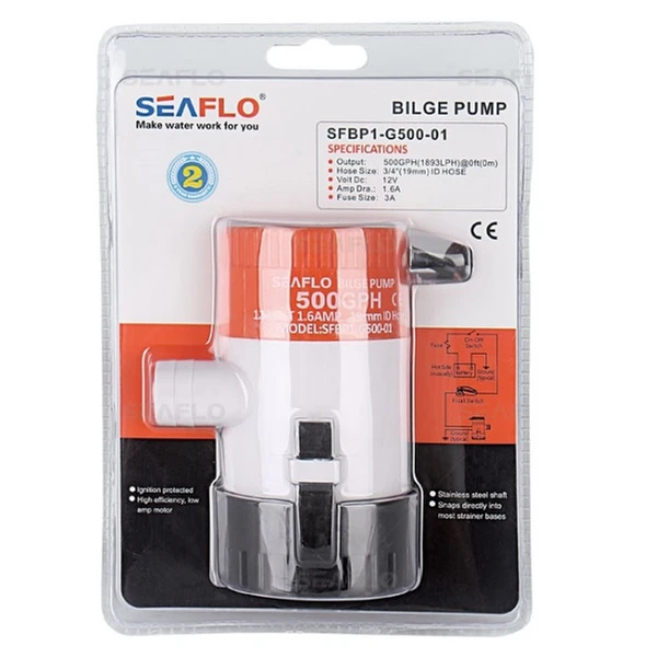 Bomba De Porao Seaflo 500gph 12v 1.6a Barco Lancha Original