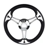 Volante 343mm Inox S316 6 Raios C/ Capa De Borracha Seariver