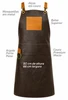 Avental de Couro Legítimo Churrasqueiro Premium - Marrom Smoky