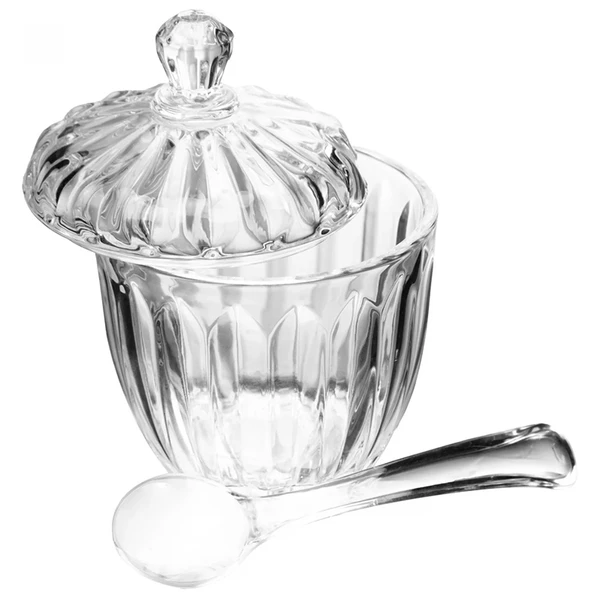 Açucareiro de cristal com colher Geneva Wolff 8x11