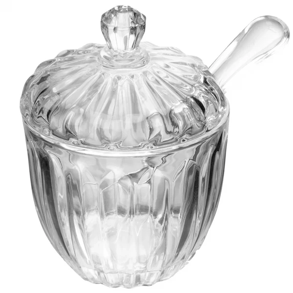 Açucareiro de cristal com colher Geneva Wolff 8x11