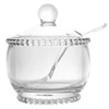 Açucareiro de cristal com colher Pearl Wolff 10x10x11