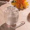 Açucareiro de cristal com colher e tampa Colmeia Lyor 210 ml