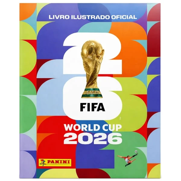 Álbum brochura com capa mole da Copa do Mundo da Fifa 2026 Panini
