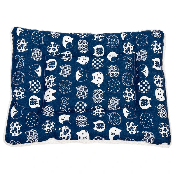 Almofada cama estampada e felpuda para pets 58x46