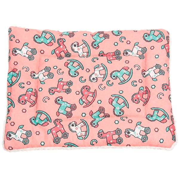 Almofada cama estampada e felpuda para pets 58x46