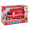Ambulância em miniatura com luz e som à fricção 1:20