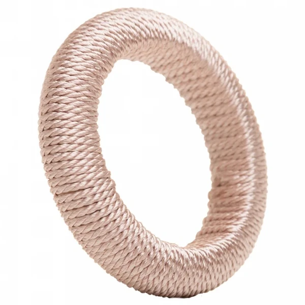 Anel porta guardanapo Tressê bege Lyor 5,5 cm 4 peças