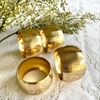 Anel porta guardanapo de aço inox Circle dourado Lyor 4,5 cm 4 peças