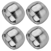 Anel porta guardanapo de aço inox Circle prata Lyor 4,5 cm 4 peças