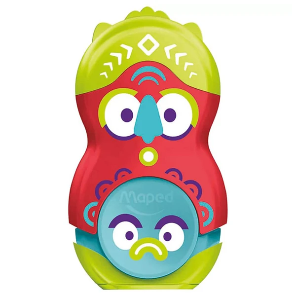 Apontador com borracha 2 em 1 Loopy Totem Maped