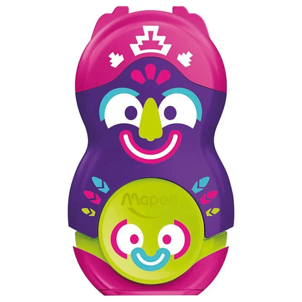 Apontador com borracha 2 em 1 Loopy Totem Maped