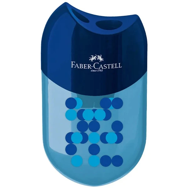 Apontador com depósito 2 furos Two Tone Faber-Castell