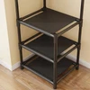 Arara multiuso de canto com haste para cabides, ganchos e prateleiras 43x43x170