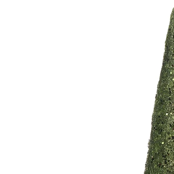 Árvore de Natal cone aramado verde com glitter e fio de fada à pilhas 60 cm