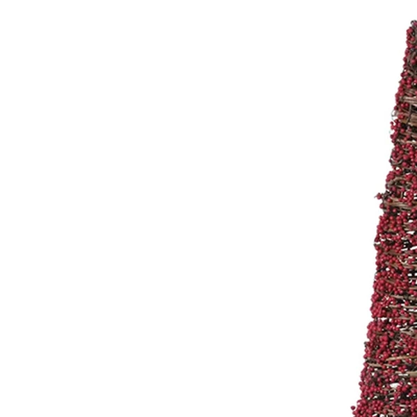 Árvore de Natal cone com fibras naturais e mini berry 60 cm