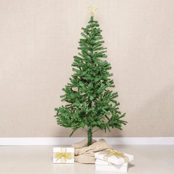 Árvore de Natal verde com base plástica 200 galhos 1,50 metros