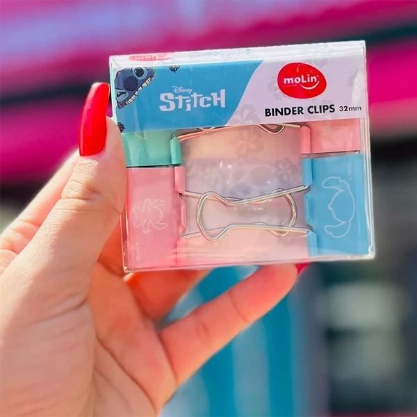 BINDER Clips prendedor para papel Stitch Molin 32 mm 4 peças