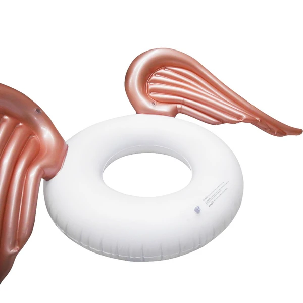 BOIA INFLÁVEL ANJO REDONDA COM ASAS ROSE GOLD 170cm