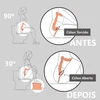 Banco auxiliar de banheiro para vaso sanitário 39x22x17