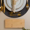 Bandeja de bambu com pés Nature Lyor 24x11x2,5