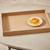 Bandeja retangular de MDF com revestimento em PU nude Mart 38x25,5