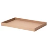 Bandeja retangular de MDF com revestimento em PU nude Mart 38x25,5