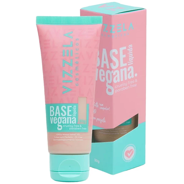 Base líquida vegana matte Vizzela - 02