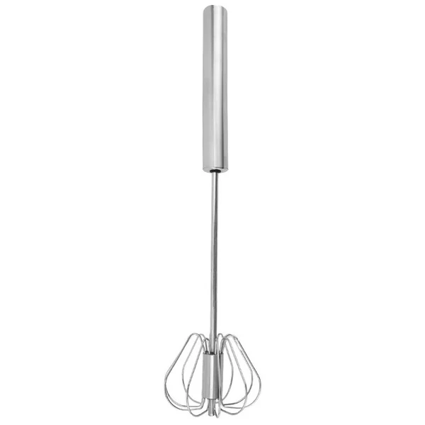 Batedor mixer giratório semiautomático em inox 35 cm
