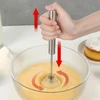Batedor mixer giratório semiautomático em inox 35 cm