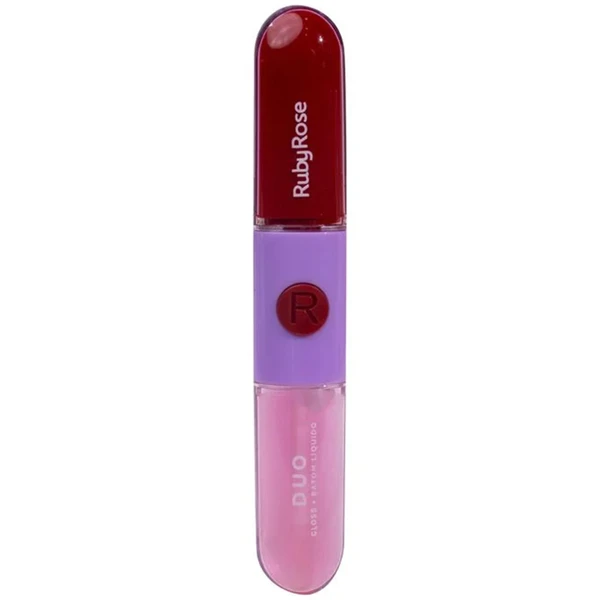 Batom líquido + gloss espelhado Duo Ruby Rose - LD05