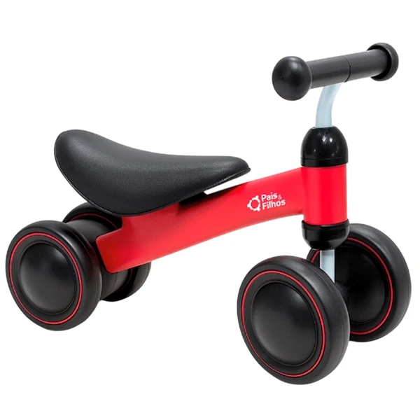 Bicicleta de equilíbrio com 4 rodas First Ride vermelha 20 kg