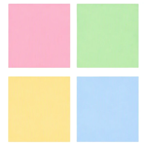 Bloco de notas autoadesivas cor pastel 4 blocos 3,8x3,8 100 folhas cada